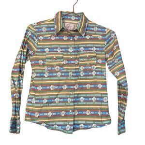 Panhandle Girls Aztec Pearl Snap Shirt - Size Large